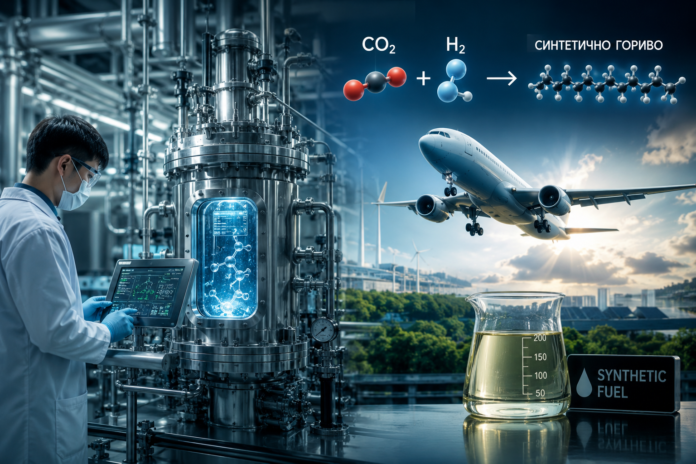 Китайски учени разработват технология за превръщане на CO2 и водород в синтетично гориво за авиацията