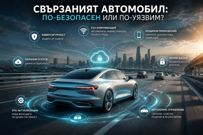 Свързан автомобил: киберсигурност и бъдещето на мобилността Свързан автомобил и киберсигурност